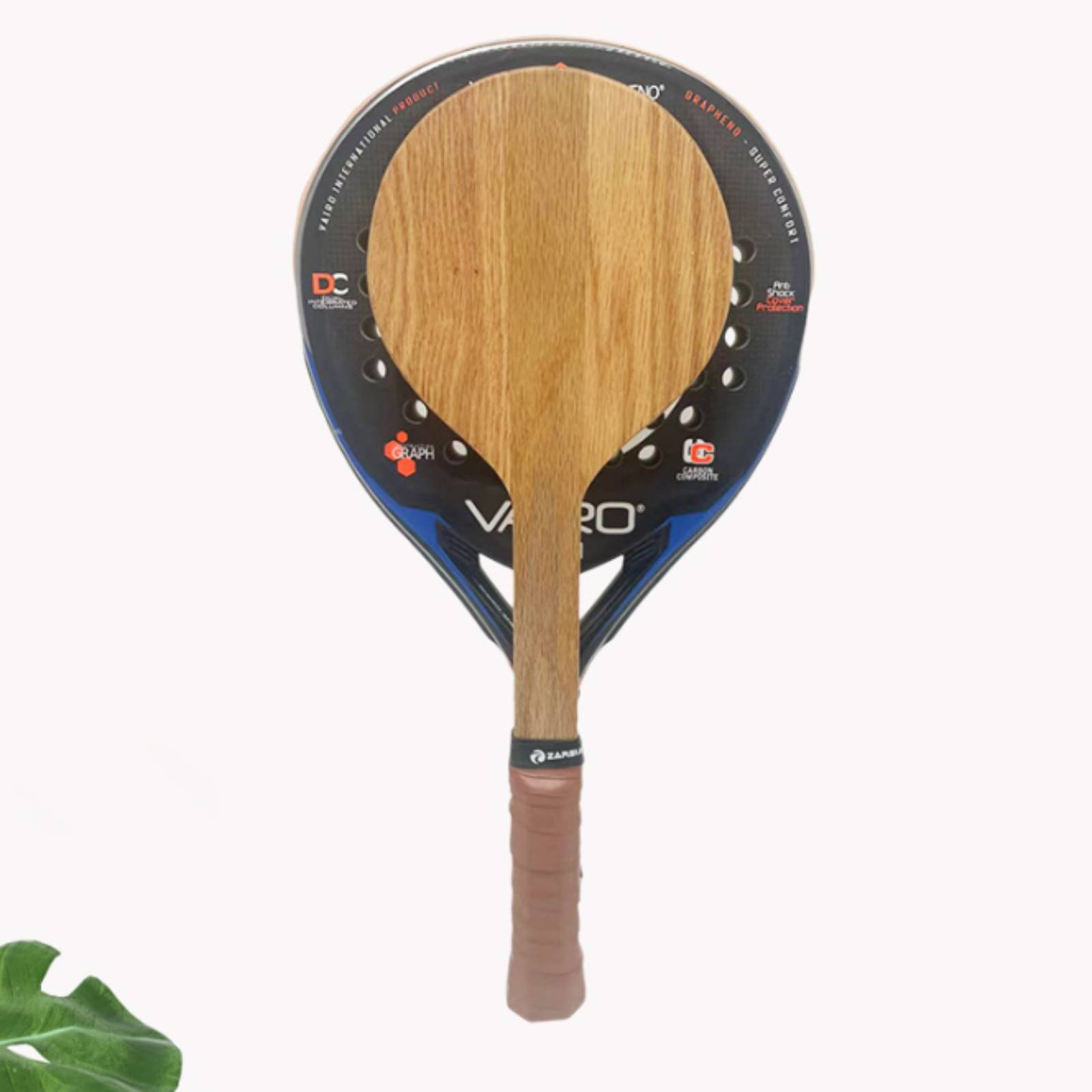 Sports Grip - Drewniana rakieta do tenisa plażowego, rakieta