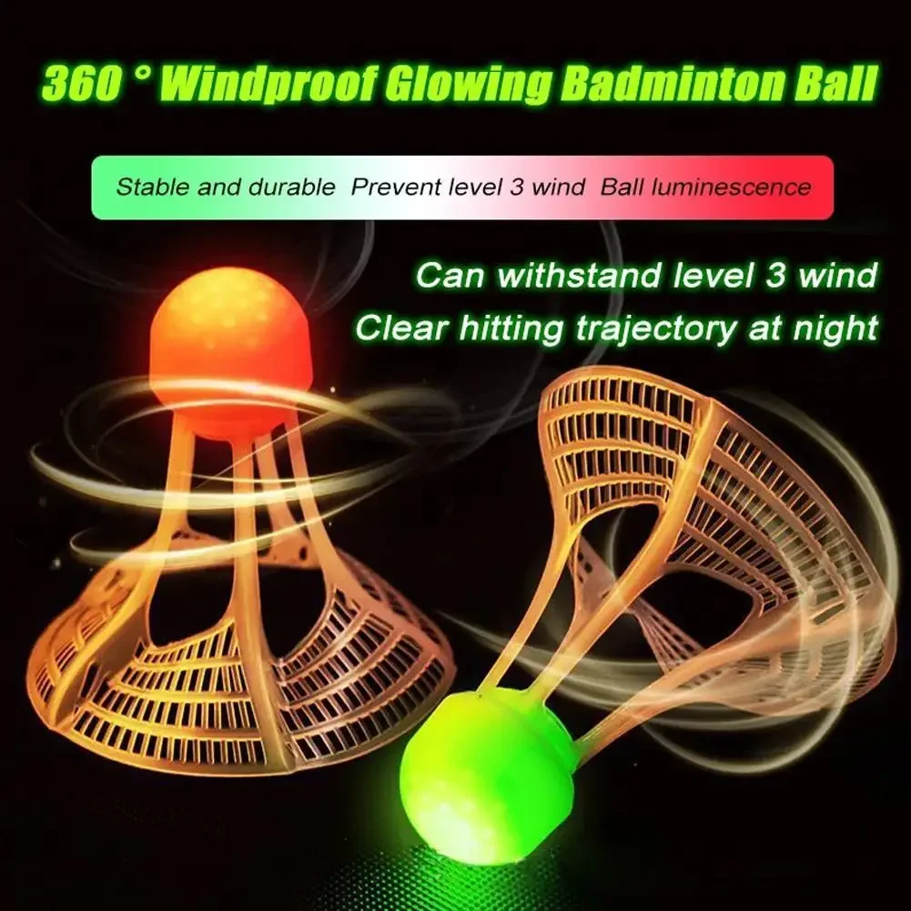 Badminton Shuttlecock - 1/5 szt. Świecące lotki do badmintona,